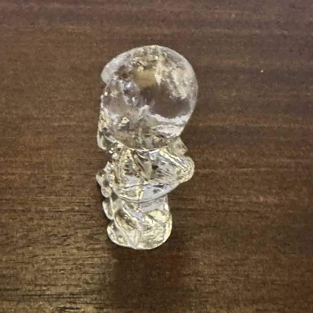 Vintage Clear Glass Girl with Puppy Dog Figurine 2 1/2